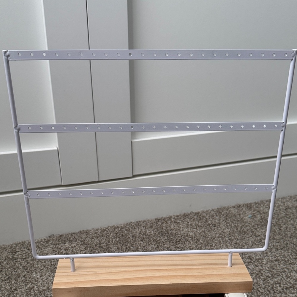 White Earring Display Stand